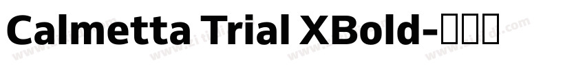 Calmetta Trial XBold字体转换